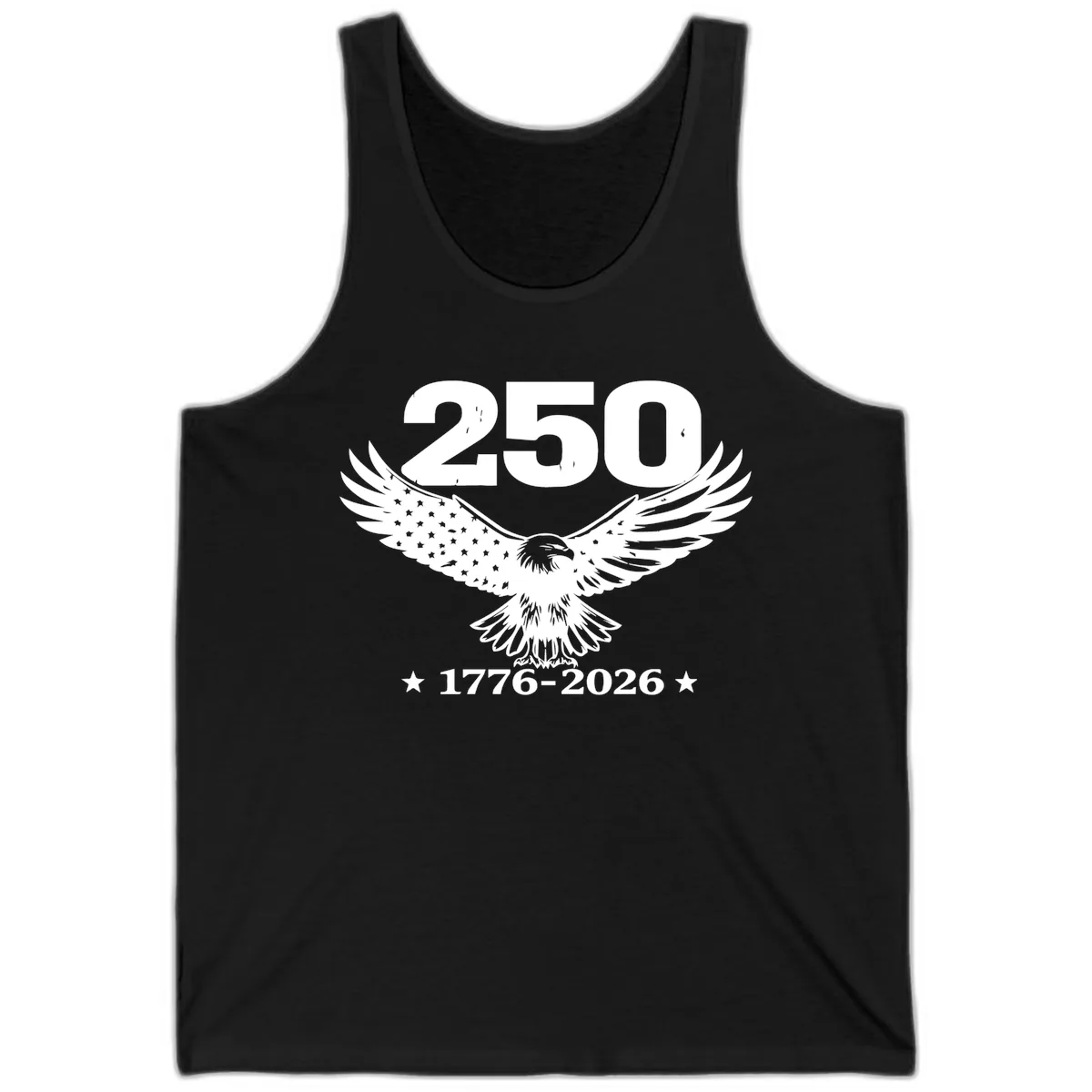 America 250th Anniversary Eagle Design Tank in Black